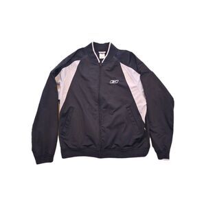 vintage Reebok XL Fullzip y2k Sweatshirt Jacket Black And White